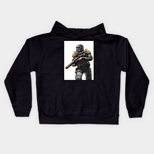 Helldivers style soldier Kids Hoodie